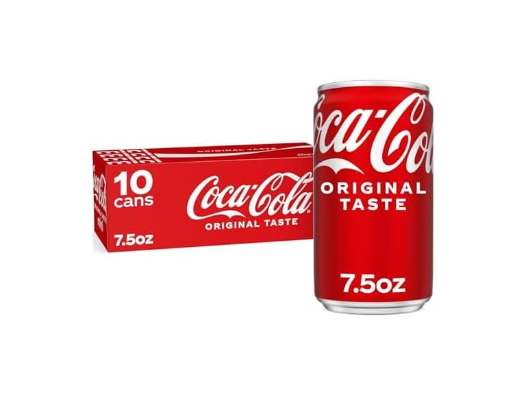 10PK Coca-Cola Soda Soft Drink Mini Cans - Image 1