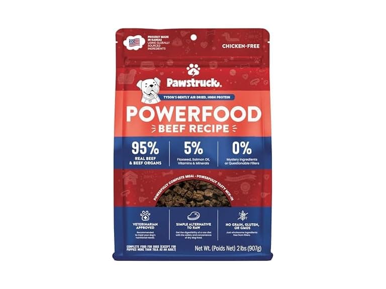 Pawstruck Air Dried Dog Food with Real Beef 2lb. - Image 1