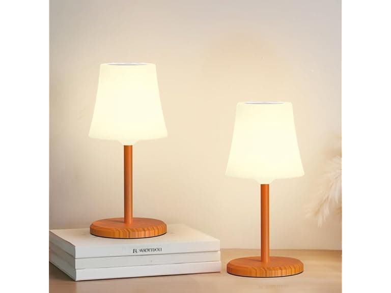 Wood Grain 2 Pack Touch Lights - Image 1