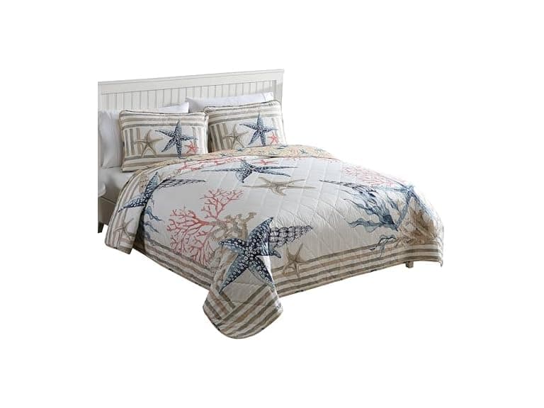 CARIBBEAN JOE Coastal 3-Piece Quilt Set, King - Image 1
