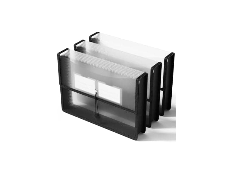 3 Pack Plastic Expanding File Folder - Image 1