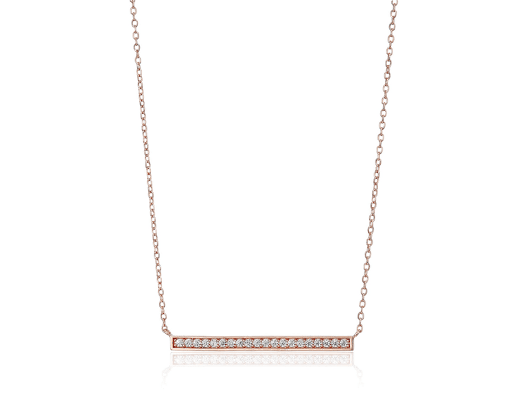 Amazon Essentials Women 14K Plated Cubic Necklace - Image 1