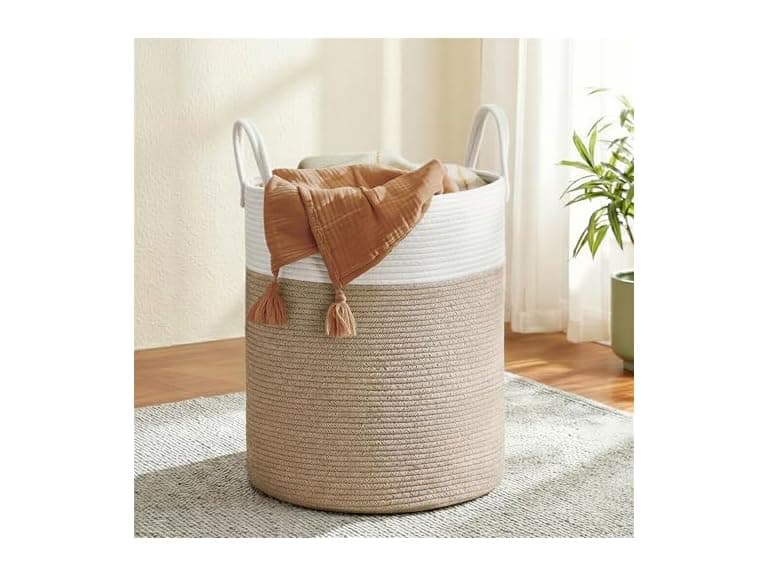 SONGMICS Cotton Rope Laundry Hamper - Image 1