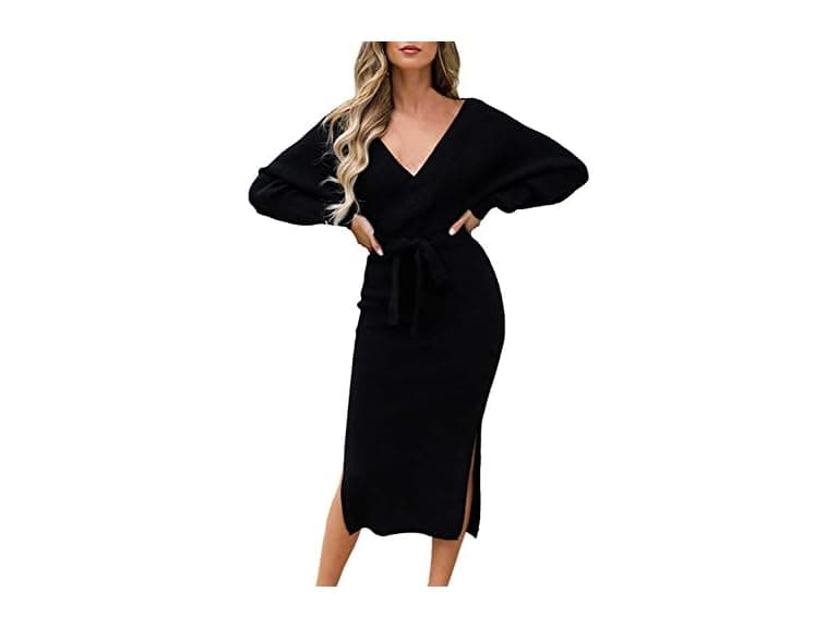 Fixmatti Women (S) Bodycon Sweater Dress Dress - Image 1