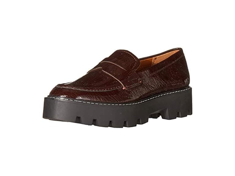 Franco Sarto Womens Chunky Loafer, Burgundy, 8 - Image 1