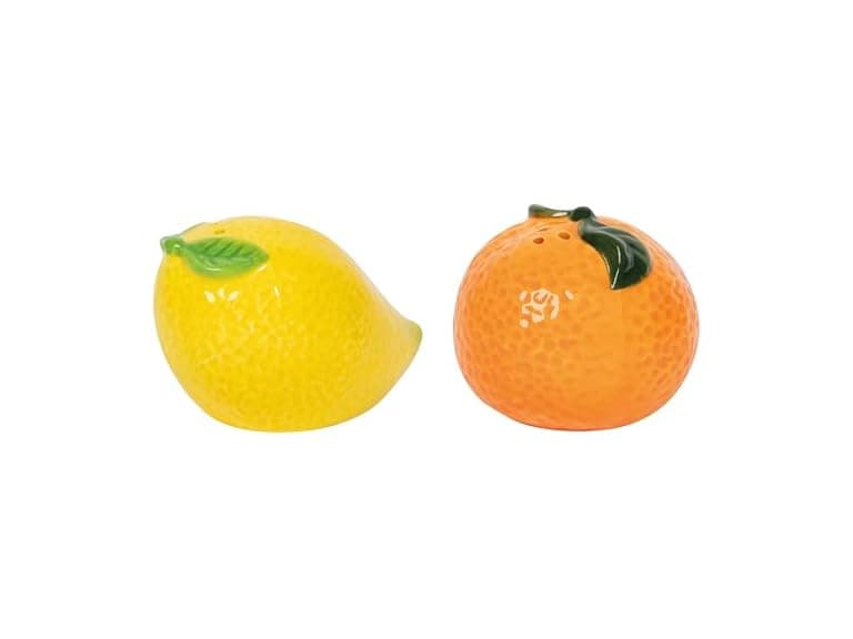 Jubilee Citrus Burst Stoneware Salt and Pepper Shakers 2.75 x 2in - Image 1