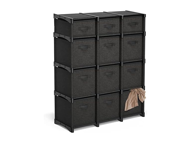 12 Cube Storage Organizer, Black