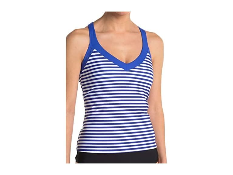 Nike Women's V-Neck Stripe Print Tankini - Image 1