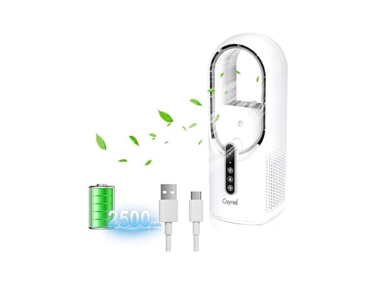 11.8 Portable Bladeless Desktop Fan - Image 1