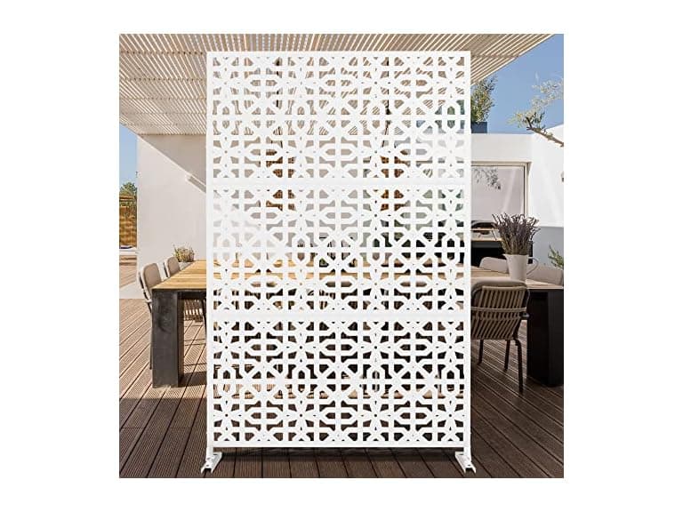 Elevens Metal Privacy Screen White - Image 1