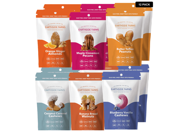 (12 Pack) Candied Nuts Variety Pack: 4oz Bags - Image 1
