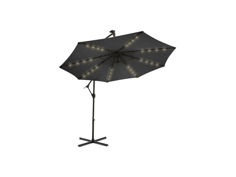wikiwiki 10ft Solar LED Offset Cantilever Patio Umbrella - Image 1