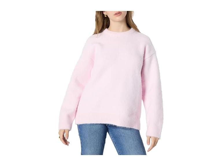 Amazon Essentials Women Oversized-Fit Faux Mohair Crewneck Sweater - Image 1