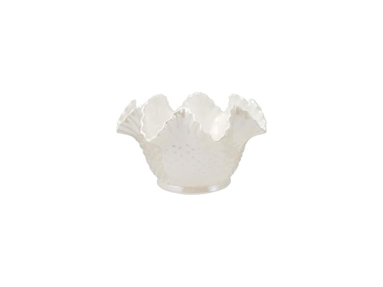 Creative Co-Op Stoneware Ruffled Hobnail Decorative Bowl - Image 1