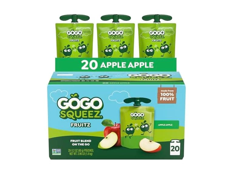20PK GoGo squeeZ No Sugar Added Applesauce - Image 1