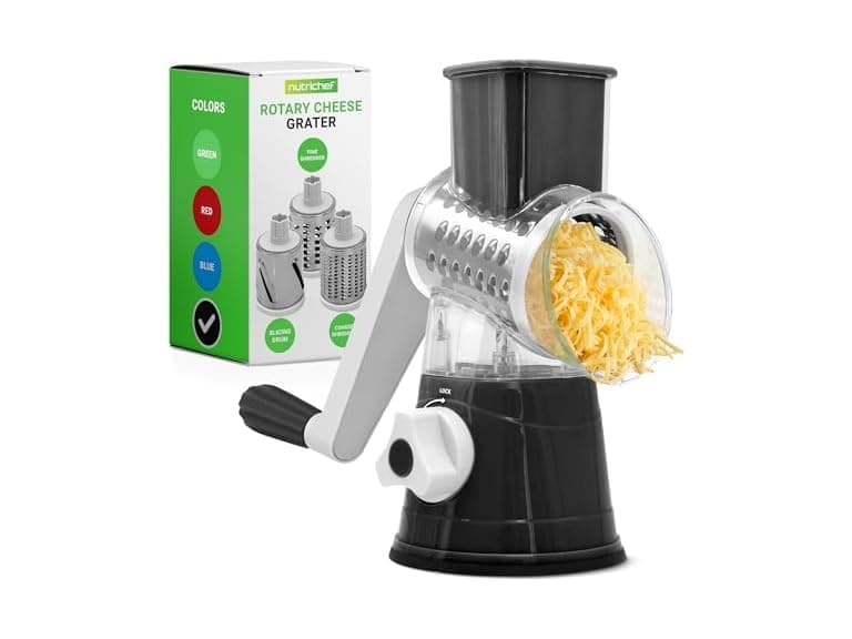 NutriChef 3 in 1 Cheese Grater & Shredder - Image 1