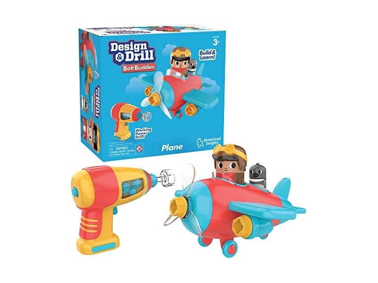 Educational Insights Design & Drill Bolt Buddies Plane - Image 1
