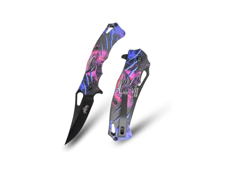 MASTER USA Pocket Knife 8" Blue Claw - Image 1