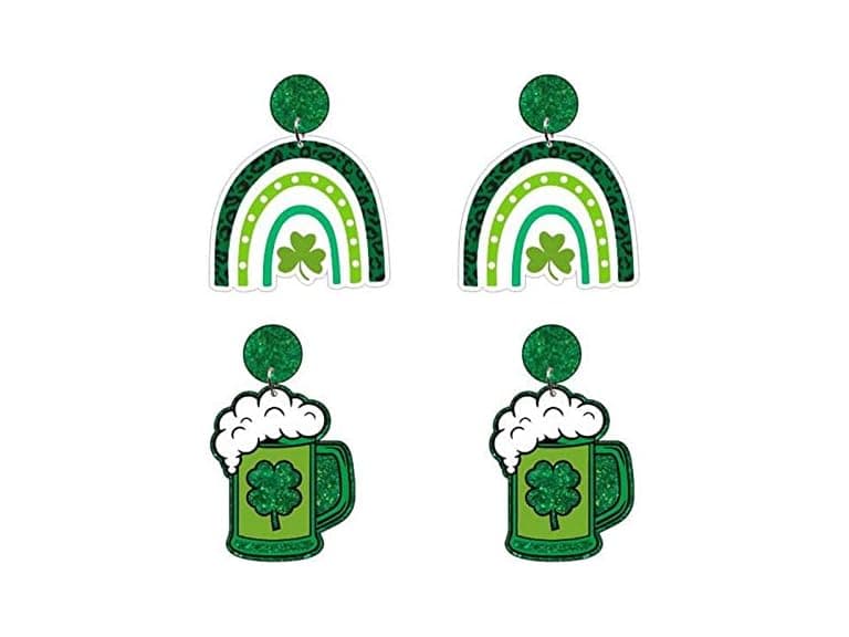 Taichell Green St Patricks Day Earrings - Image 1