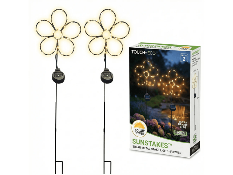 Touch Of ECO Solar Powered LED Garden Stake- Flower