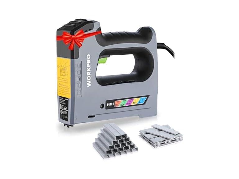 WORKPRO 5 in 1 Staple Gun,110V Corded Brad Nailer - Image 1