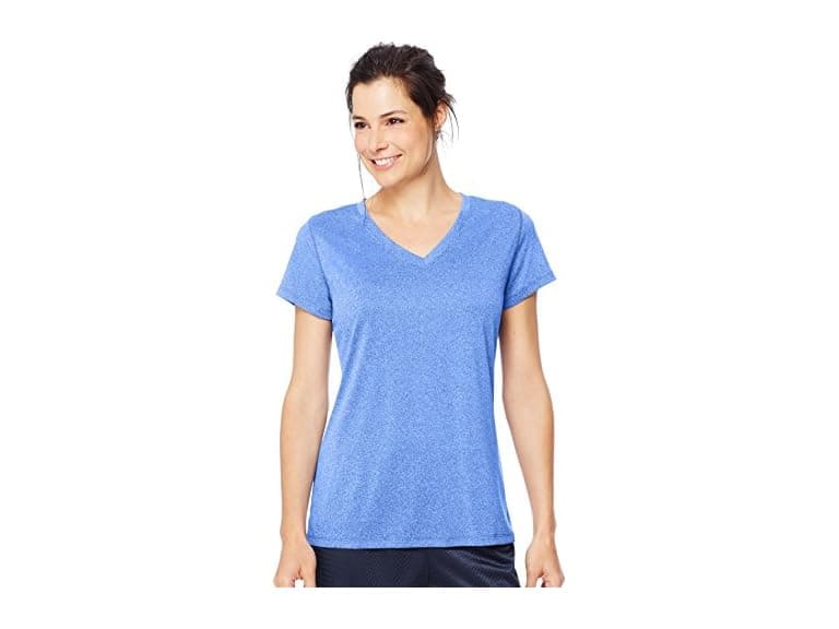 Hanes Women Cooldri Short Sleeve V-neck T-shirt - Image 1