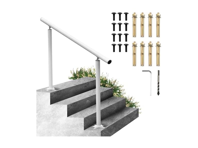Outdoor Stair Railing Kit, 4 FT Handrails 1-4 - Image 1