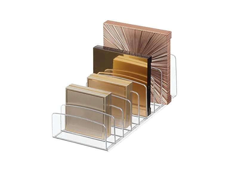 iDesign BPA-Free Plastic Divided Makeup Palette Cosmetic Organizer - Image 1