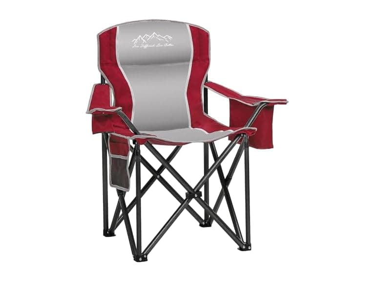 SAILARY Folding Camping Chair 450LBS Red - Image 1