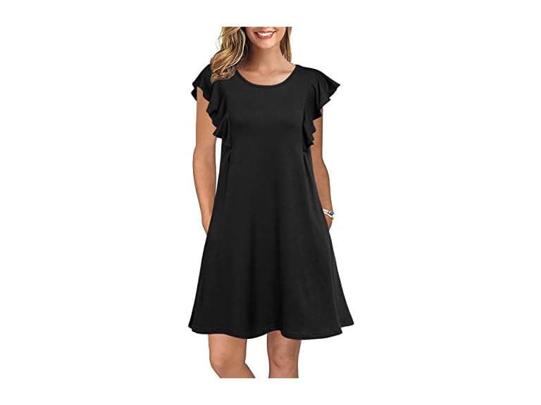 Woosea Women (L) Summer Casual T Shirt Swing Dress - Image 1