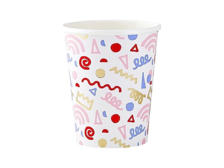8Ct Disposable Paper Cups, Mod Party - Image 1