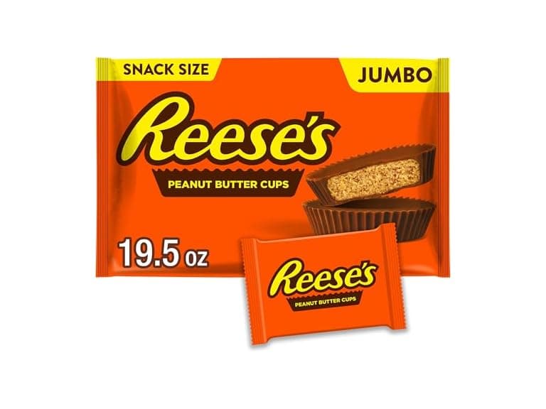 Reeses Milk Choc PB Cups Jumbo Bag 19.5oz - Image 1