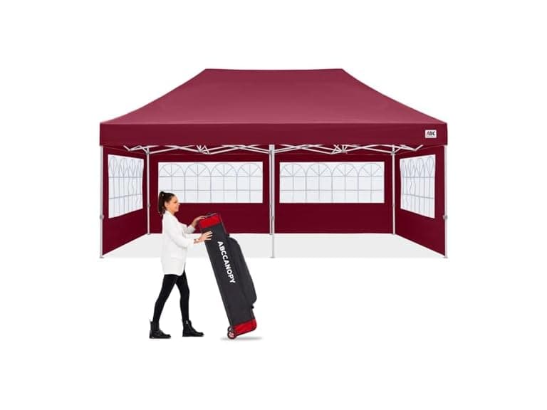 ABCCANOPY Winter Gazebo 8x16 Burgundy - Image 1
