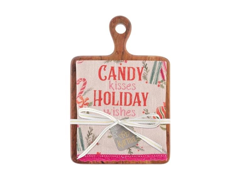 Cotton Kitchen Towel with Cutting Board Set - Image 1