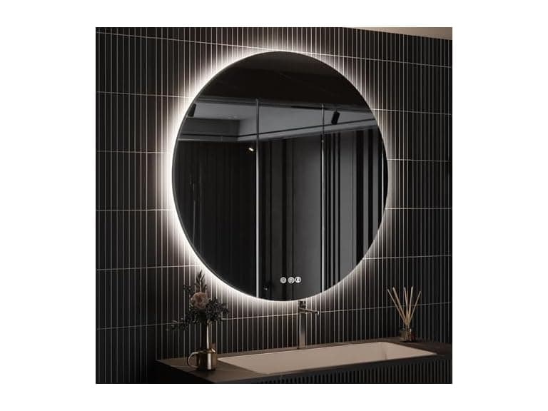 ROOMTEC 40" LED Round Mirror, Wall-Mounted, - Image 1