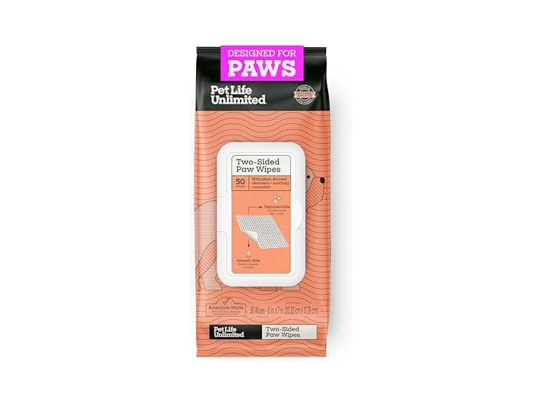Pet Life Unlimited Dog Paw Wipes, Unscented, 50 Count - Image 1