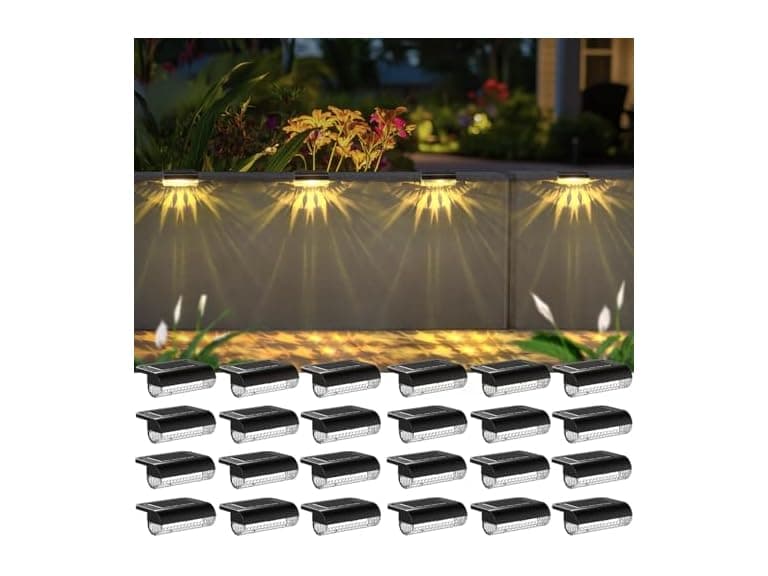 24 Pack Solar Step Lights (Warm White) - Image 1