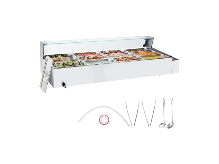 VEVOR 12-Pan Commercial Food Warmer, 12 - Image 1