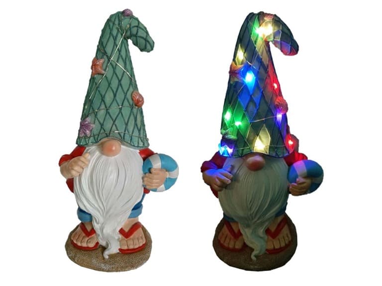 Santa's Workshop 5-Light Beach Gnome - Image 1