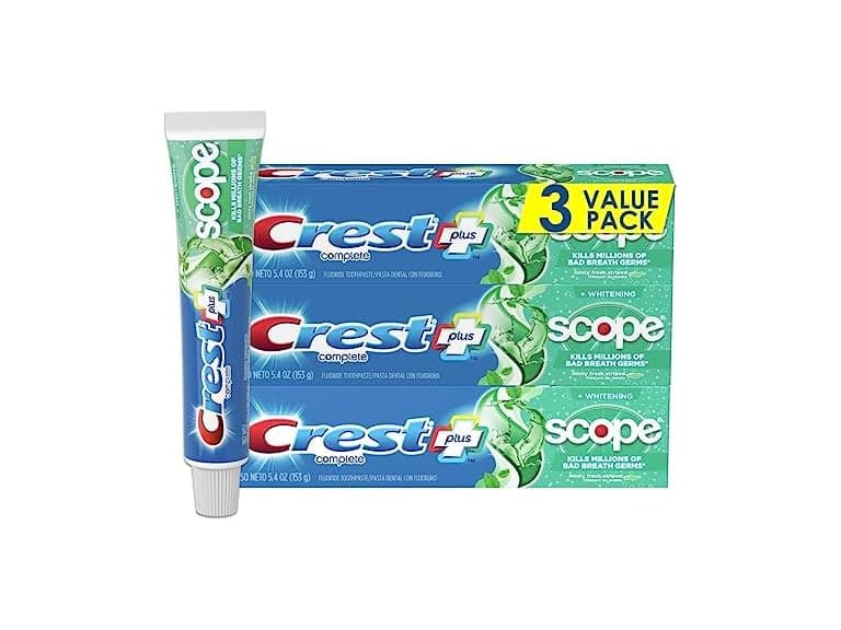 Crest + Scope Whitening Toothpaste - Pack of 3 - Image 1