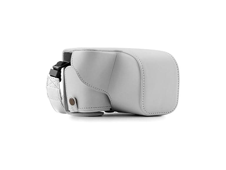 MegaGear Ever Ready Leather Camera Case and Strap (White) - Image 1