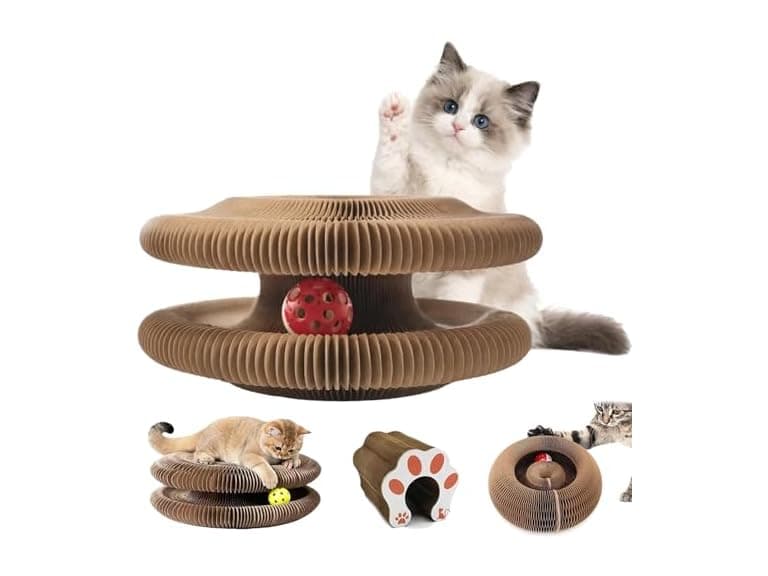 Magnetic Interactive Foldable Cat Scratcher Cardboard - Image 1