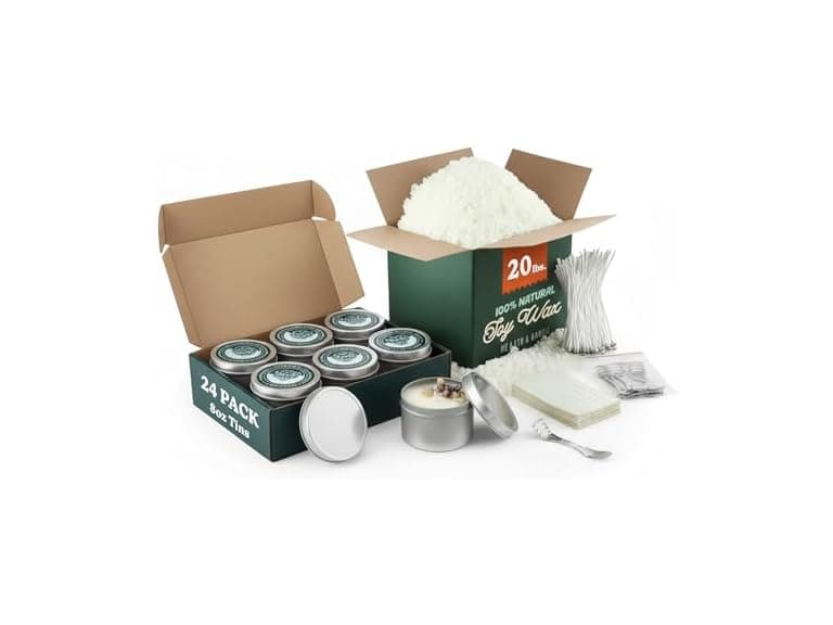 Hearth & Harbor 20lbs Soy Wax w Containers for Candle Making - Image 1