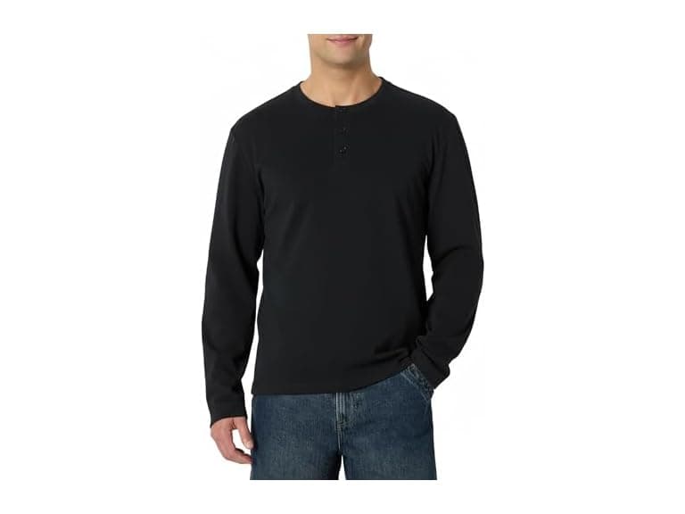 Amazon Essentials Men Long-Sleeve Henley Shirt - Image 1