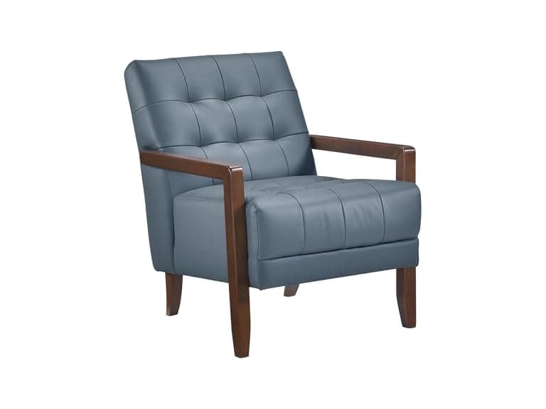 Lexicon Crafton Leather Chair Blue - Image 1
