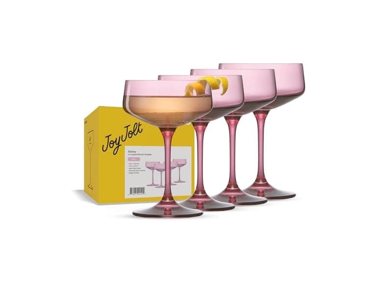 JoyJolt Sidney Cocktail Coupe Glasses Set of 4 - Image 1
