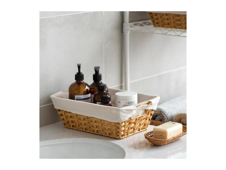 Sukkiri Wicker Storage Basket with Handles - Image 1