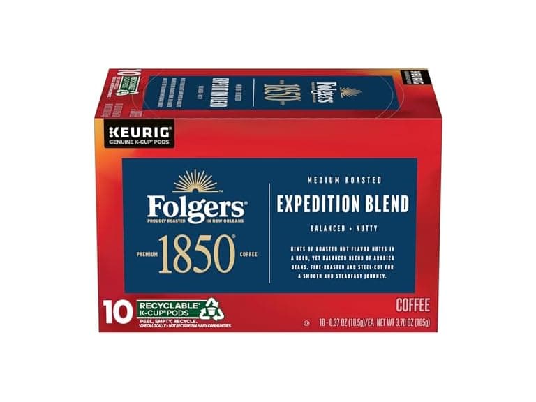 (10 Count) 1850 by Folgers Pioneer Blend Coffee K Cups - Image 1