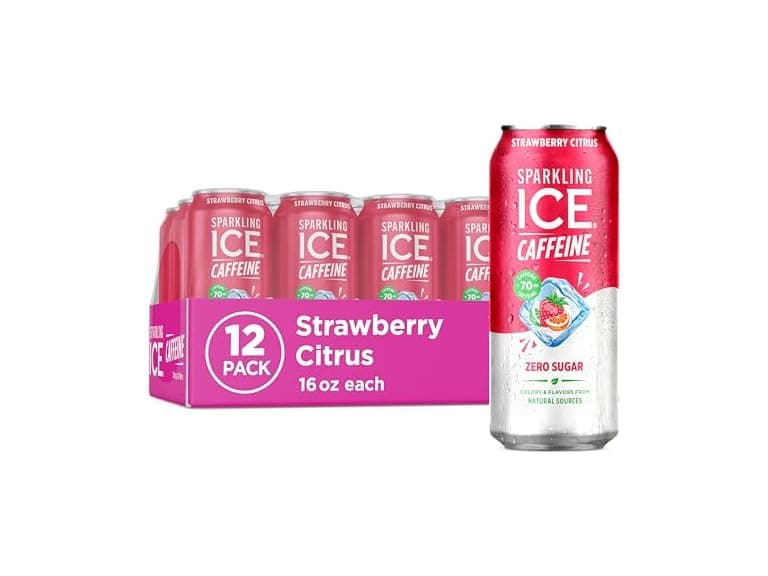 12PK Sparkling Ice Caffeine Strawberry Citrus - Image 1
