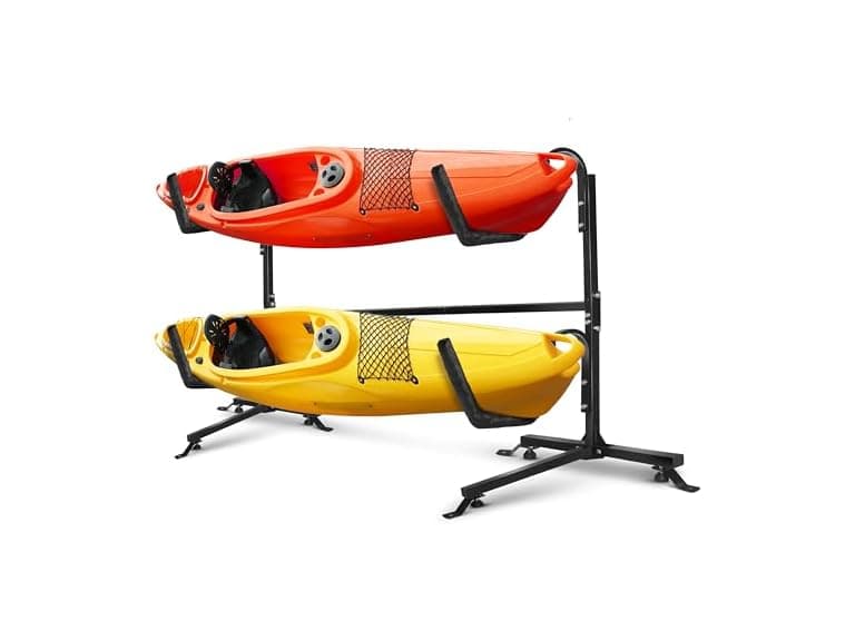 Yes4All 175 lbs Storage Freestanding Double Kayak Rack - Image 1